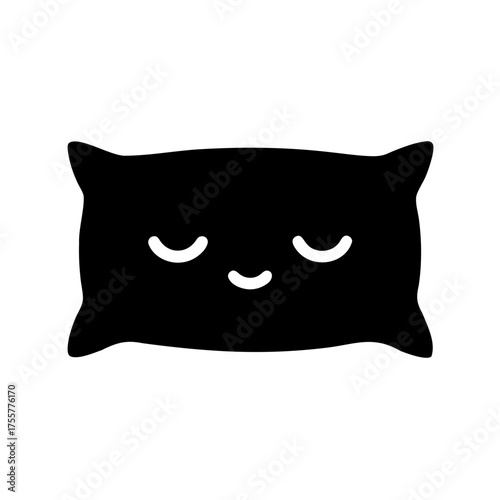 Sleeping Pillow Cartoon Icon, Symbol of Dream, Rest and Good Night