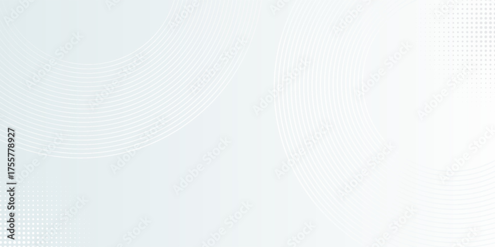 Obraz premium Best White abstract background. Modern circle lines pattern. Futuristic concept. Minimal geometric art