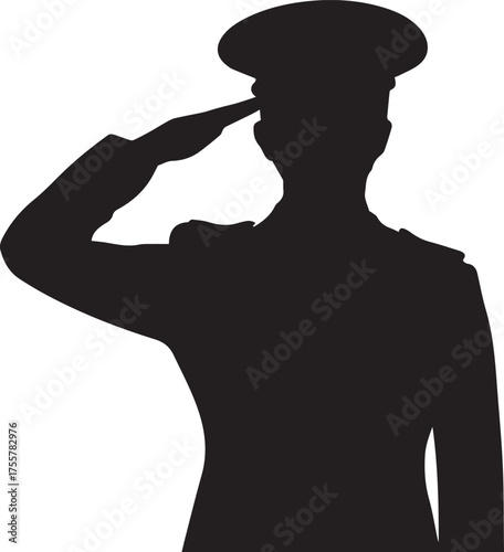 a person in a military uniform saluting with their right hand raised to the forehead