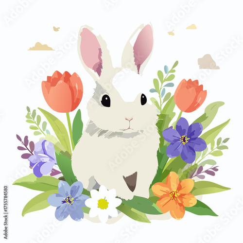 Kaninchen im Frühling