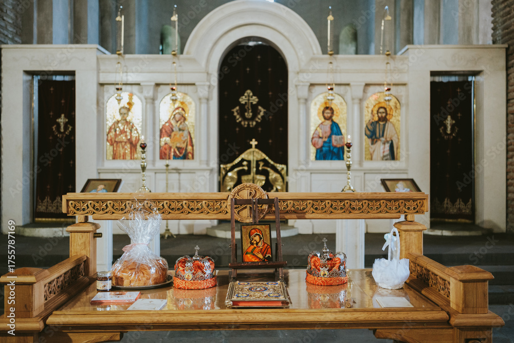 Obraz premium interior of the church of the holy sepulchre