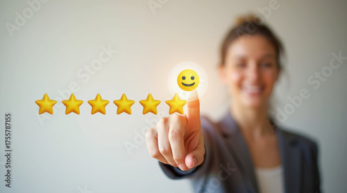 Customer Satisfaction Survey with Five-Star Rating.
