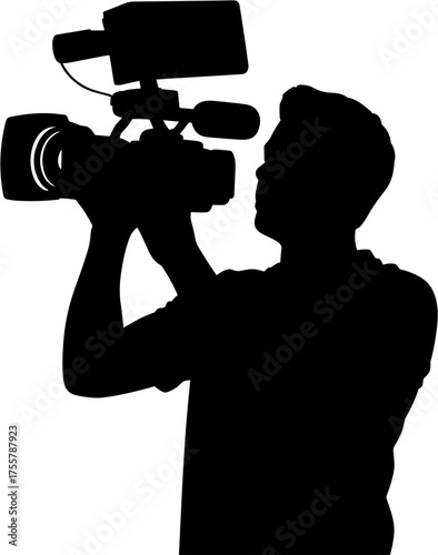 Cameraman Silhouette Vector Illustration