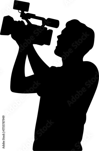 Cameraman Silhouette Vector Illustration