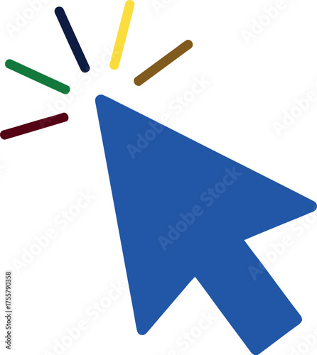  Blue computer mouse cursor clicking