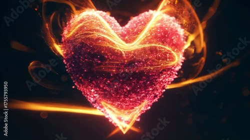 burning heart in the dark