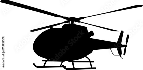Helicopter Silhouette Vector Illustration