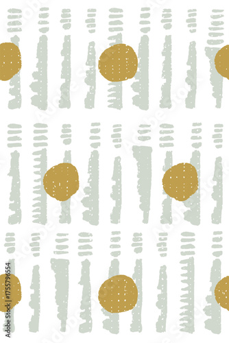 Contrast dots geometric lines modern abstract seamless pattern. Contemporary organic shapes neutral. Bohemian surface pattern, textile dot circle line African background