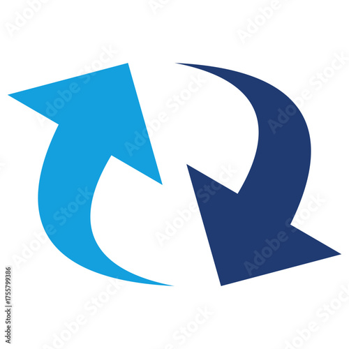Reload Flat Blue Icon