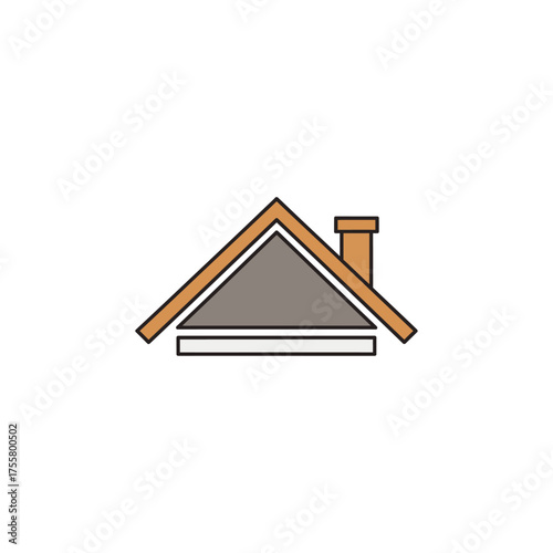 House Roof icon flat vector design.