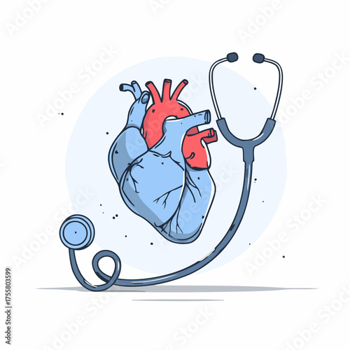 Modern cardiology icon vector