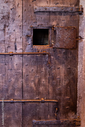 Wooden Prison Door At The Medieval Predjama Castle, Slovenia