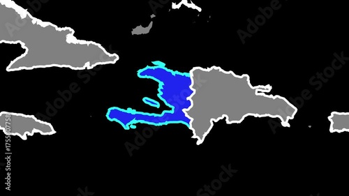 Haiti Map Animation