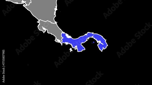 Panama Map Animation