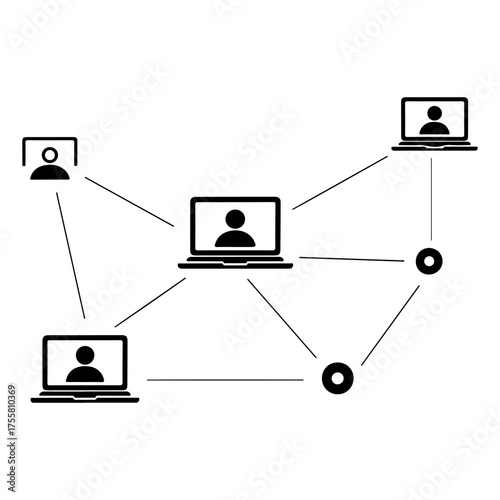 Decentralized Network Illustration with Connected Users and Devices