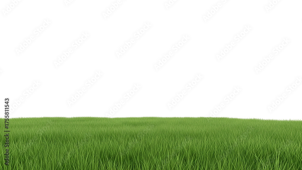Obraz premium Lush Green Grass Field Under Clear Sky in Natural Outdoor Setting