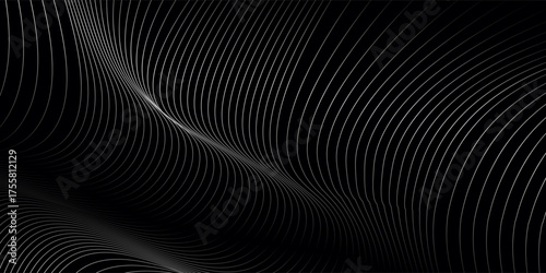 Luxury Elegant Super Car Automobile Urban Design Background. Premium Black Silver Metallic Shine lines Effect Display showroom in store.