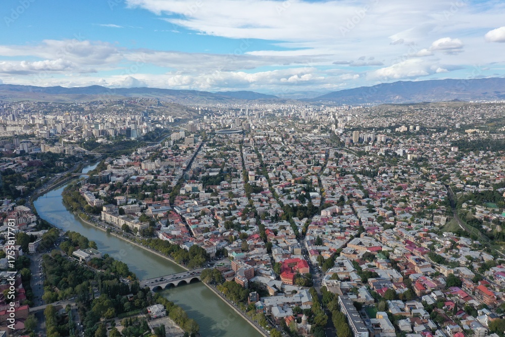 Fototapeta premium Tbilisi from Above 