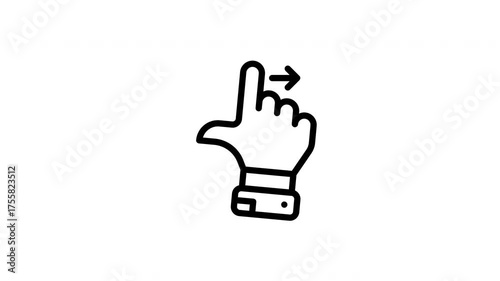 pointing left animated icon