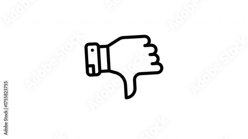 thumbs down animated icon