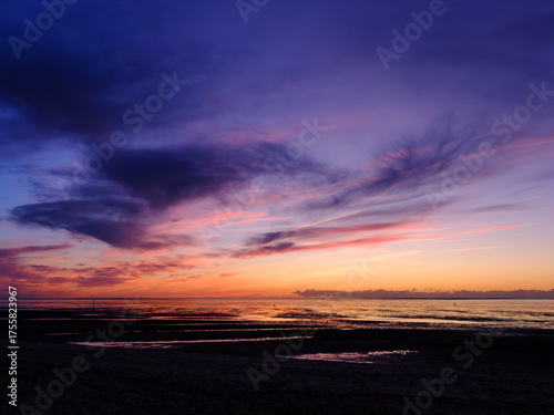 Sonnenuntergang vor Neuwerk Nordsee