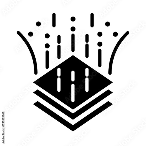 Catalyst Icon, AI-driven optimization, Process acceleration, Intelligent task management, AI systems, Automation tools for AI agents, and Workflow optimization. Vector illustration.