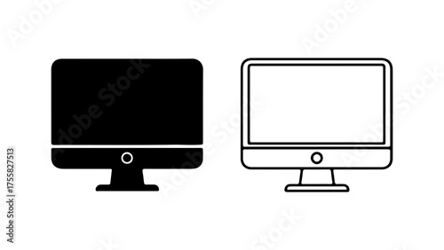 Desktop computer icons with transparent background