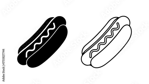 Hot dog icon with transparent background