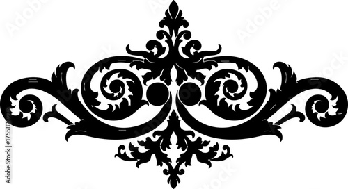 Konstfotografi Elegant ornamental flourish design element, ideal for invitations, decorative he