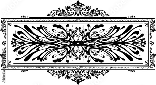 Tableau sur toile Elegant decorative flourish design element for invitations, certificates, or sta