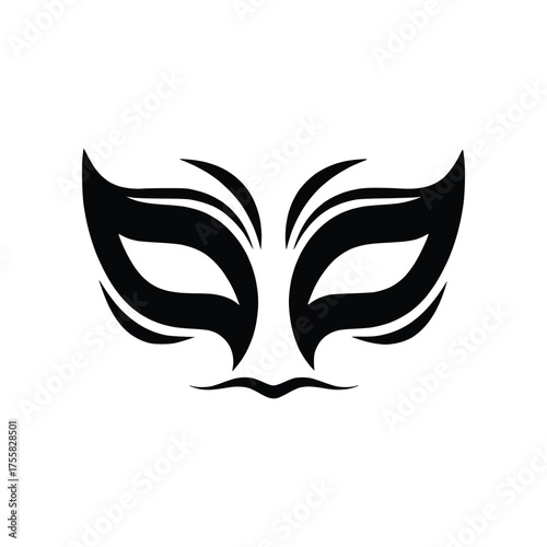 Abstract Masquerade Eye Mask Vector Illustration