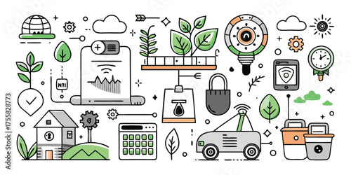 Eco-friendly technology and sustainable living concepts for a greener future