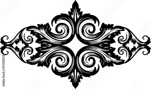 Fotografi Elegant flourish design element for invitations, cards, and decorative projects,