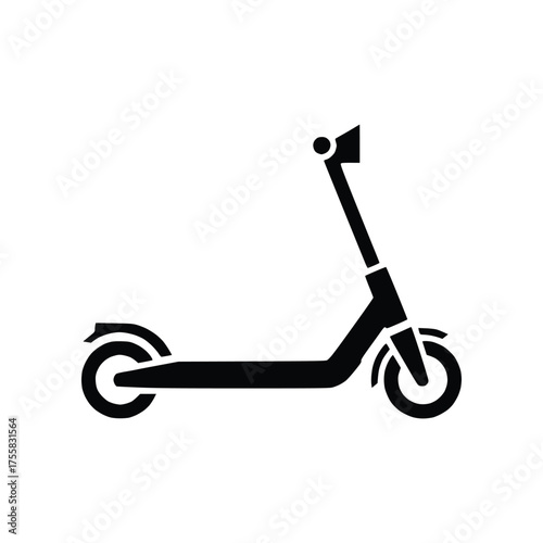 Foldable Kick Scooter Solid Glyph Vector Icon