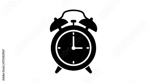 Alarm clock icon with transparent background
