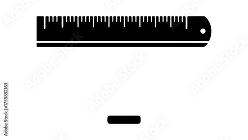Ruler and button with transparent background