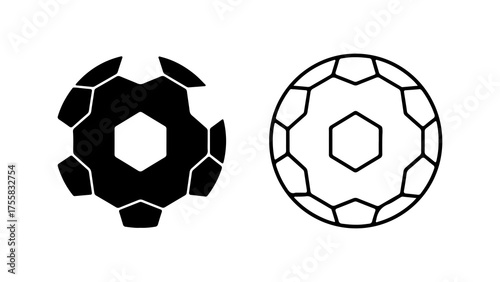 Soccer balls with different styles with transparent background