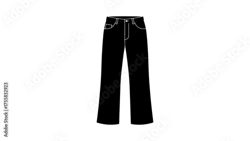 Black jeans with transparent background