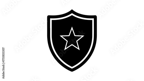 Free Download Shield with star icon with transparent background - GFXLoad