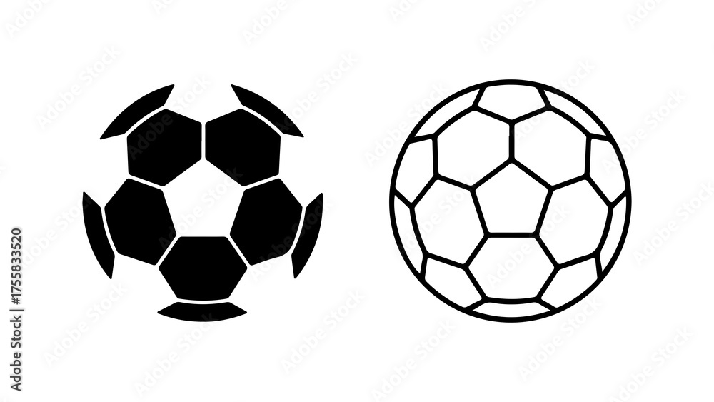 Fototapeta premium Soccer balls with transparent background