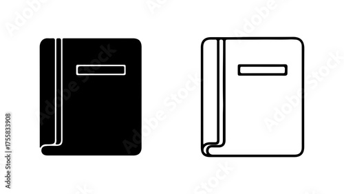 Notebook icons with transparent background