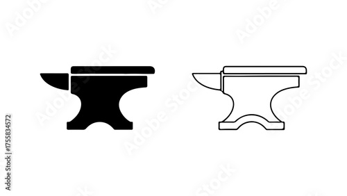 Anvil icon set with transparent background
