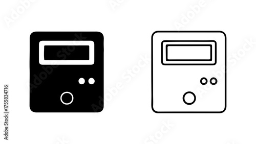 Floppy disk drive icons with transparent background