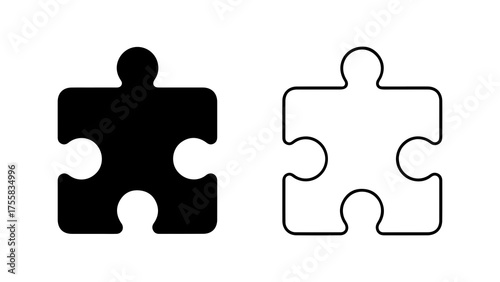 Puzzle pieces with transparent background