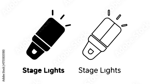 Stage lights icon with transparent background