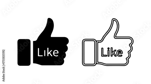 Like thumbs up icons with transparent background
