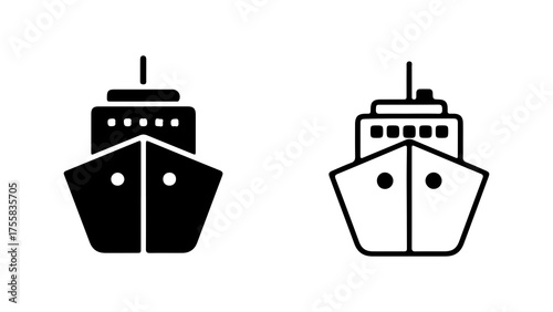 Ship icons with transparent background