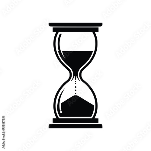 Classic Hourglass Time Measurement Solid Glyph Vector Icon