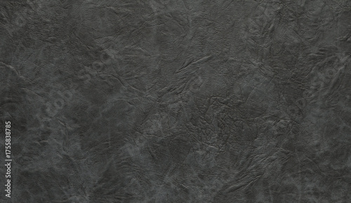 Dark imitation leather background. Imitation leather texture. Black imitation leather surface. Close up.