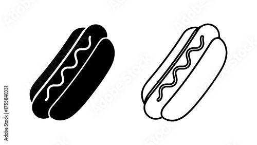 Hot dog icon with transparent background